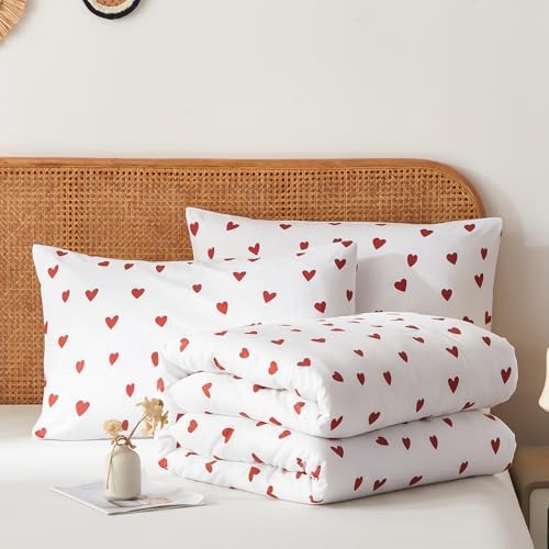 Nayoroom Kawaii Heart Comforter Set Queen Size