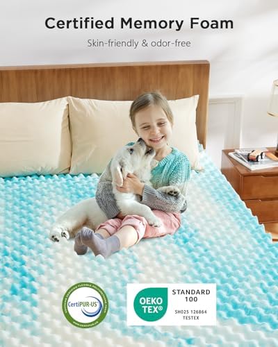 PERLECARE 3 Inch Queen Mattress Topper with Cooling Gel 1