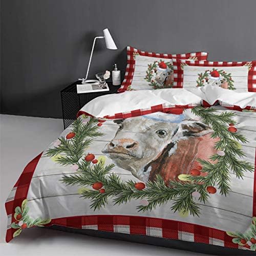 LooPoP Christmas Duvet Cover Set California King 3 Piece