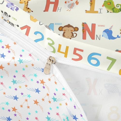 Feelyou English Alphabet Duvet Cover Set Cute Animals