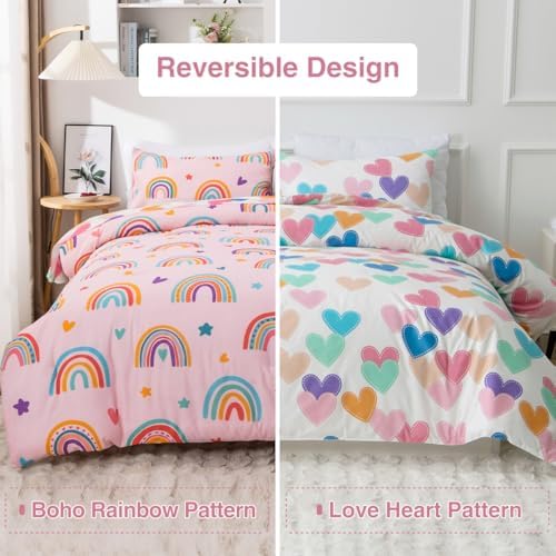 Holawakaka Boho Rainbow Bed in a Bag Set for Girls