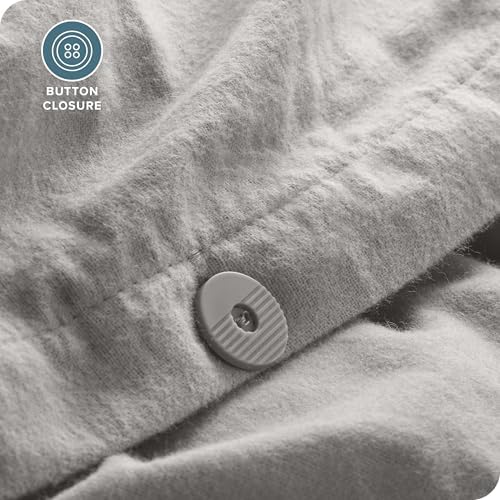 Bare Home Flannel Duvet Cover Set - TwinTwin XL Light Grey