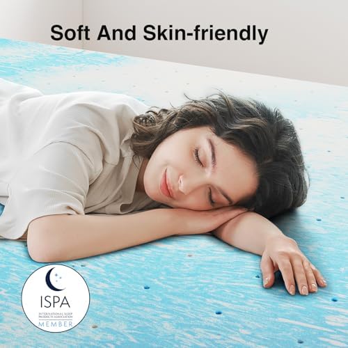 Novilla 3 Inch Cooling Gel Memory Foam Mattress Topper Twin 1
