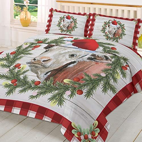 LooPoP Christmas Duvet Cover Set California King 3 Piece