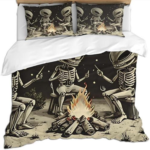 LTAETHC Alien Starry Sky 3D Printed Duvet Cover Set Twin Size