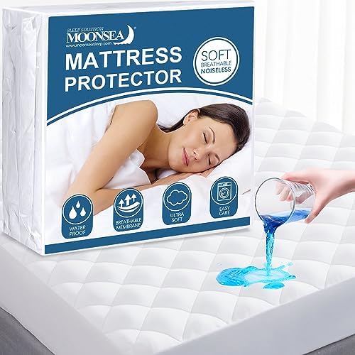 Moonsea Twin Mattress Pad Protector Waterproof and Absorbent