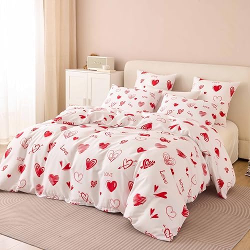 Love Heart Duvet Cover Set for Valentines Day 1