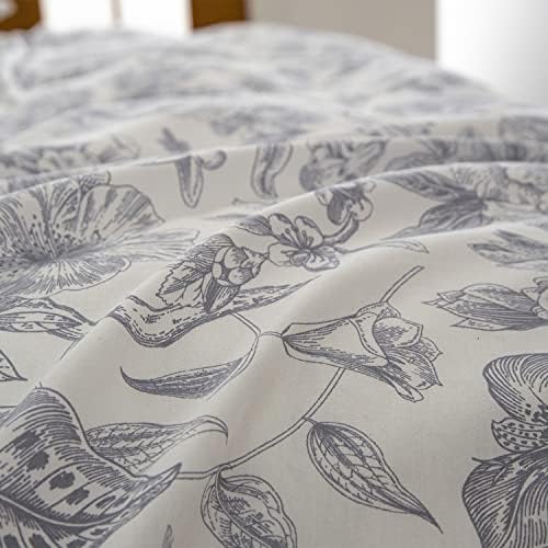 CottonLife King Size Duvet Cover Set with Flower Pattern