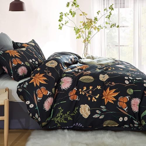 CoutureBridal Floral Duvet Cover Set Queen Size