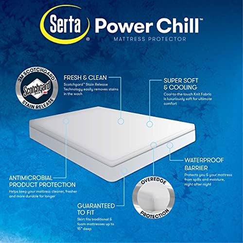 Serta Power Chill King Size Waterproof Mattress Cover 1