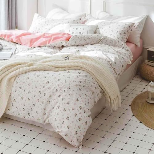 Nanko Pink Floral Microfiber Comforter Set 3pc King Size
