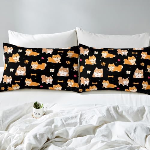Erosebridal Shiba Inu Duvet Cover Set