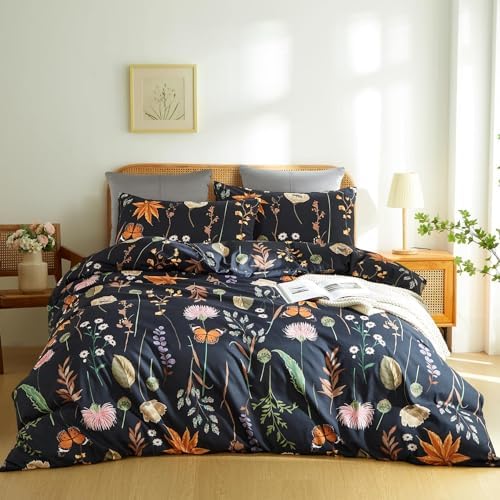 CoutureBridal Floral Duvet Cover Set Queen Size