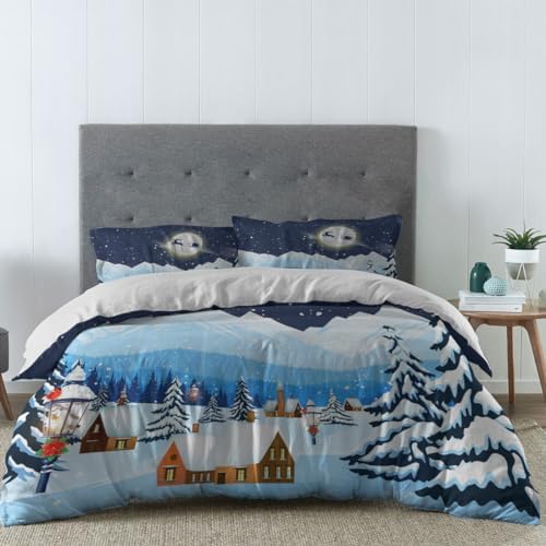 LooPoP Christmas Duvet Cover Set California King 3pcs