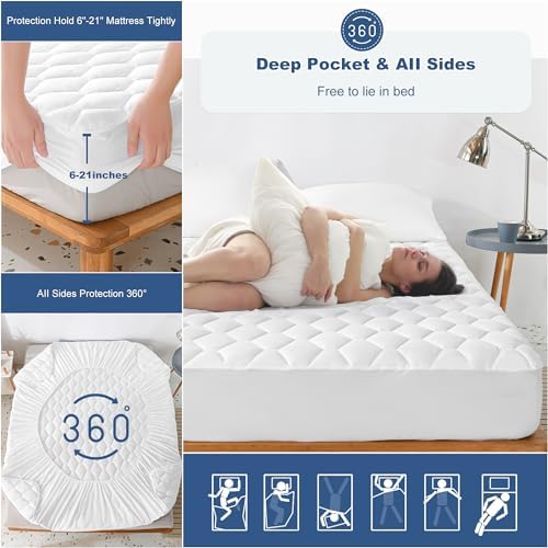 GRT Queen Mattress Protector Waterproof 100 Dust Fluid Proof