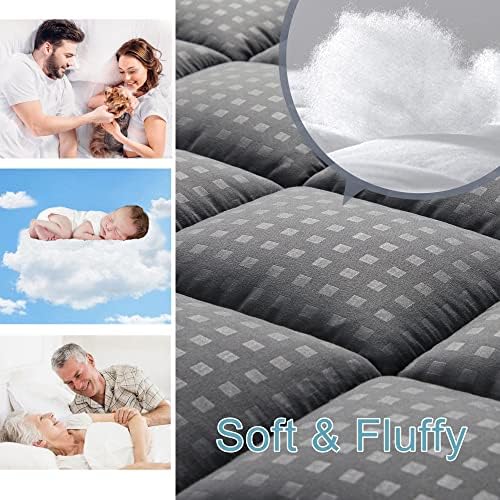 HYLEORY Cooling Queen Mattress Pad with Deep Pocket