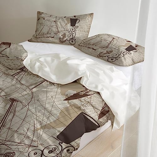 LooPoP California King Duvet Cover Set with Octopus Tentacles Design