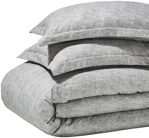 Superior Melange Flannel Duvet Set - Twin Charcoal Ultra-Soft 100 Cotton