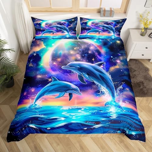 Homewish Dolphin Duvet Cover Set Queen Size