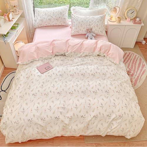 Nayoroom Floral Duvet Cover King Size Set 3 Pieces