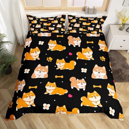 Erosebridal Shiba Inu Duvet Cover Set
