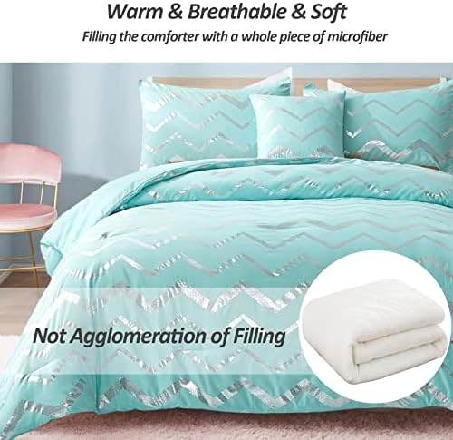 Menghomeus Aqua Comforter Set Twin Size 1