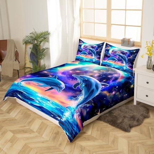 Homewish Dolphin Duvet Cover Set Queen Size