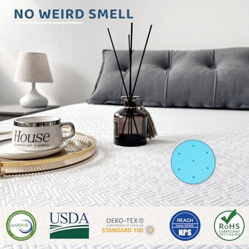 Airensky 2 Inch Cooling Gel Memory Foam Mattress Topper