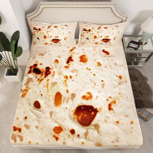 Feelyou Burrito Bedding Set Ultra Soft 3D Print 3Pcs