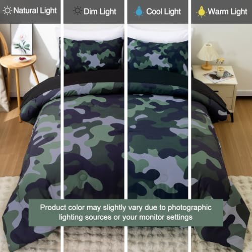 Holawakaka Twin Camouflage Bedding Set 5 Piece
