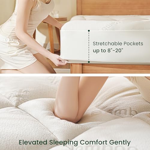 Loves Cabin Twin Mattress Topper Breathable Bamboo Rayon 900 GSM