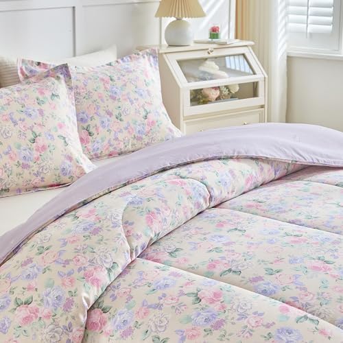 Joyreap 3Pcs Floral Cotton Comforter Set for Girls 1