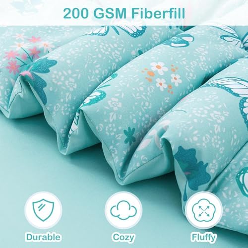 Mooreeke Butterfly Mint Green Kids Bed in a Bag Set