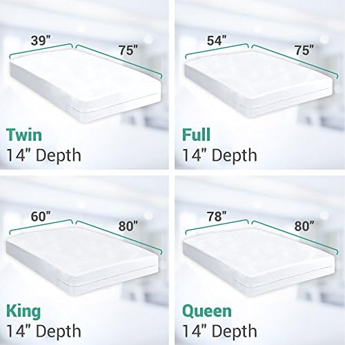 CrystalTowels Ultimate Zippered Waterproof Mattress Protector Full Size