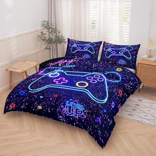 NINENINE Gaming Comforter Set for Boys Kids Queen Size