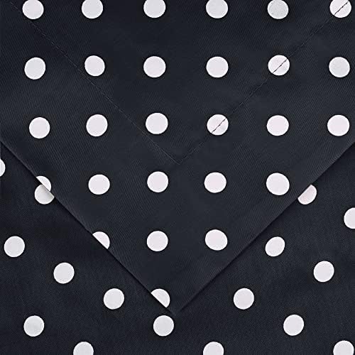 Superior Cotton Blend Duvet Cover Set Polka Dot Twin Black