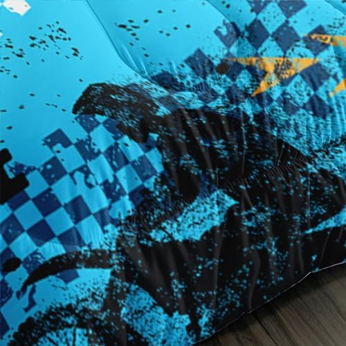 QOOMO Dirt Bike 3D Quilt Set for Kids