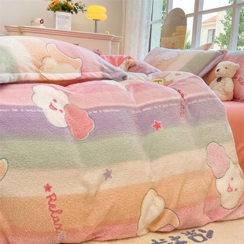 CinYana Rainbow Duvet Cover Set Twin Size 1