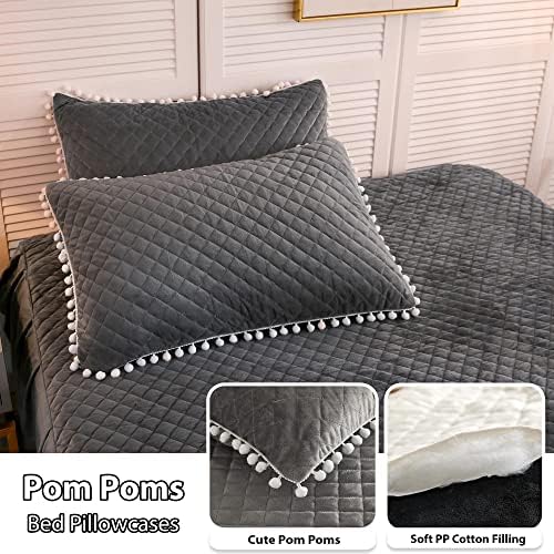 LIFEREVO Faux Fur Duvet Cover Set with Zipper Closure