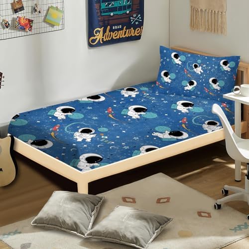 NiuOne Astronaut Galaxy Twin Sheet Set