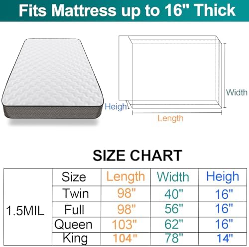 CZXNBI Mattress Bag 1 King Waterproof Storage Protector