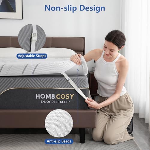 Vipbear 4 Inch Queen Memory Foam Mattress Topper with Silk Cover 1