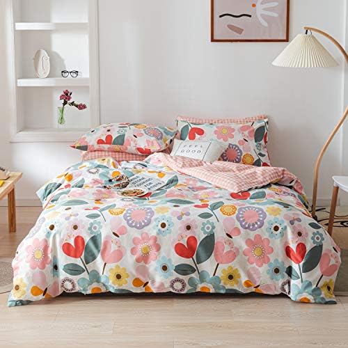 Floral Botanical Duvet Cover Set Queen 3pc