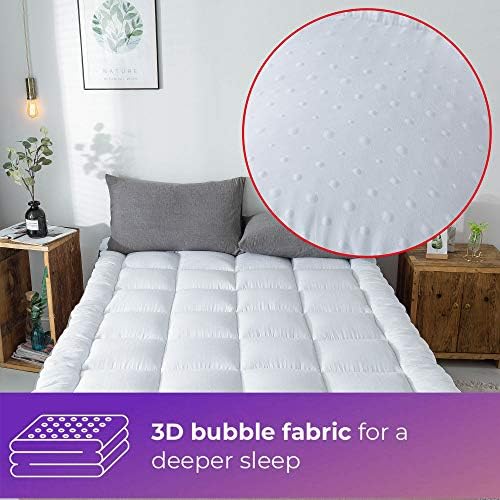 SUFUEE Mattress Topper Twin - 2inch Extra Thick Luxury Down Alternative Pillow Top