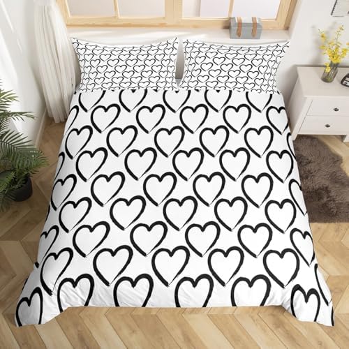 Erosebridal Love Duvet Cover Heart Shaped Set Twin