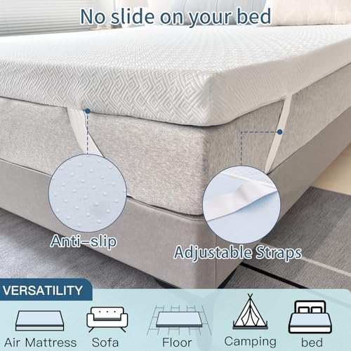 Airensky 2 Inch Cooling Gel Memory Foam Mattress Topper