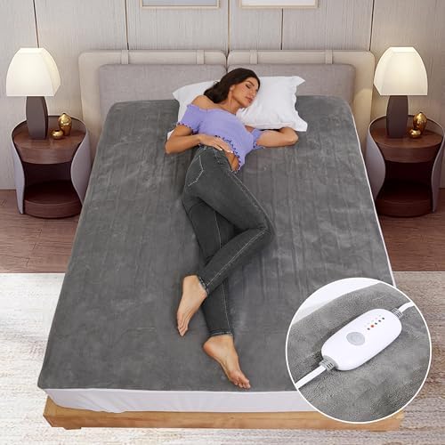 SUNNY HEAT Electric Mattress Pad Full Size 54x75 5 Heating Levels
