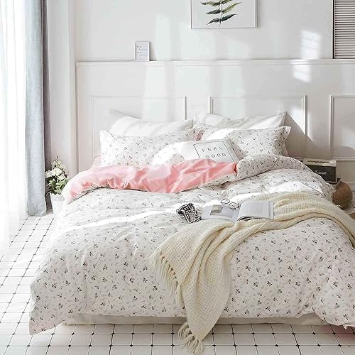 Nanko Pink Floral Microfiber Comforter Set 3pc King Size