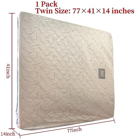 Twin Mattress Encasement with 3 Mil Zipper - Waterproof Reusable Moving Cover