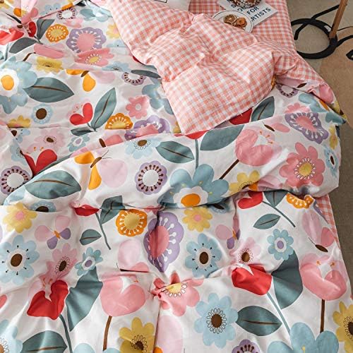 Floral Botanical Duvet Cover Set Queen 3pc